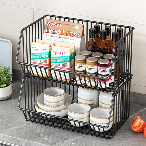 Vegetable basket storage rack floor-standing multi-layer vegetable and fruit toy household corner countertop storage rack kitchen storage rack