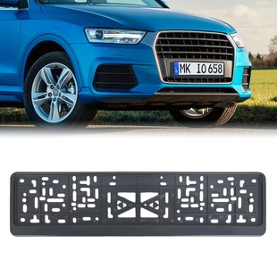 Cross-Border European License Plate Frame Plastic License Plate Frame European Single-Sided Semi-Open License Plate Frame
