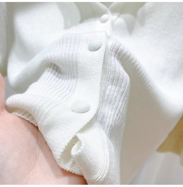 Áo thun polo nữ tay ngắn cổ bẻ chất liệu len lụa mát mẻ — màu trắng chi tiết 13
