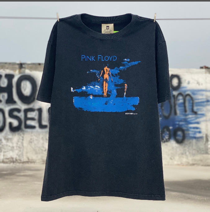 Vtg半袖男アメリカンヴィンテージマンソンセントレトロダークダーク欧米古いfogスタイルハイストリートtシャツ