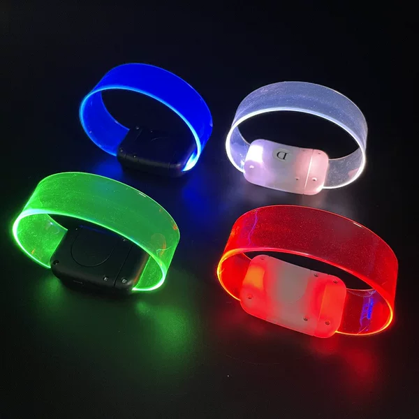 Button Remote Control 15-Color Concert Led Luminous Magnetic Bracelet Cheering Props Dmx Fluorescent Bracelet