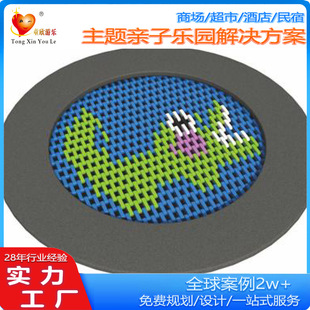 2025 Outdoor Trampoline Trampoline Soft Cushion Kidsren's Trampoline Non-Standard Park Community Manufacturer Direct Supply Underground Jumping
