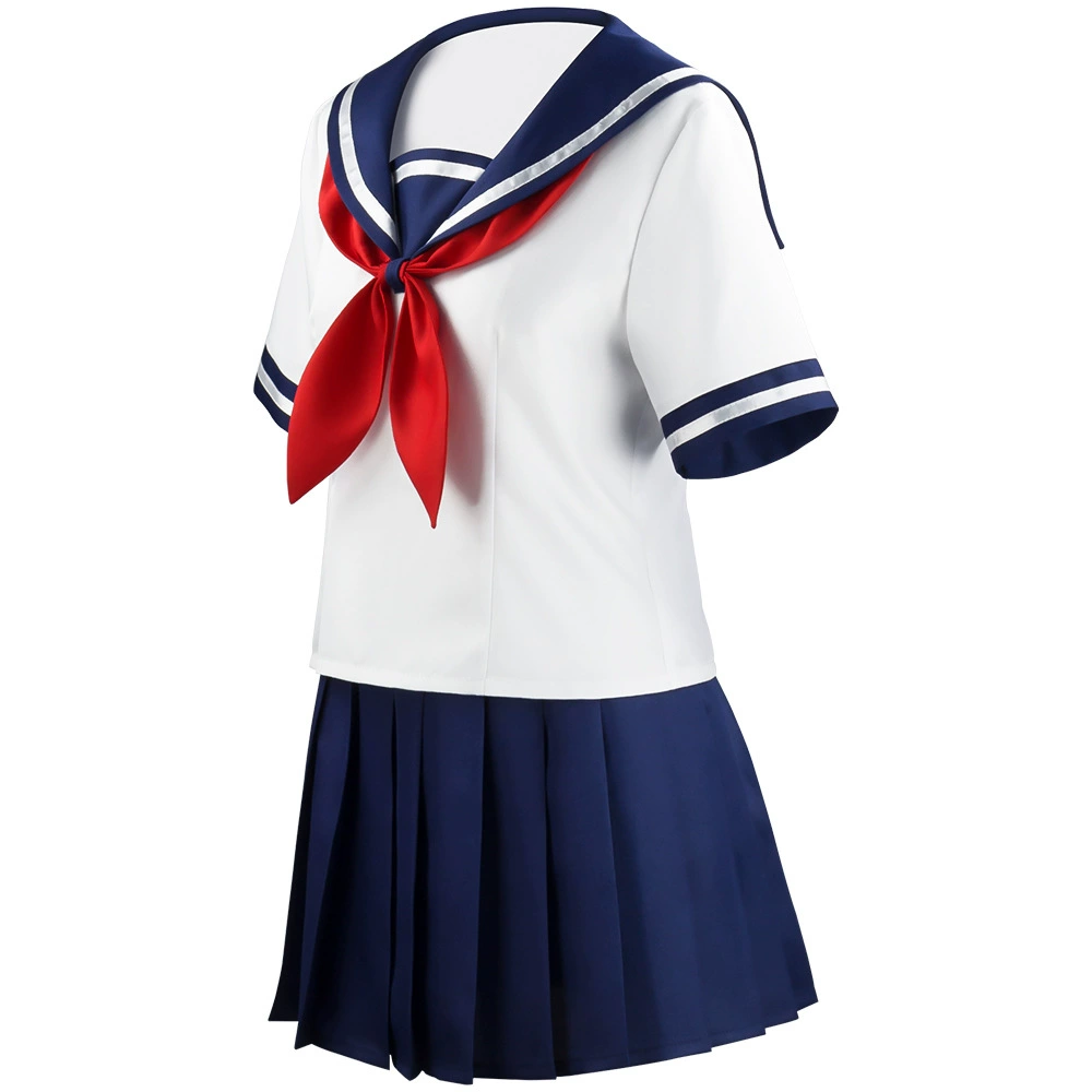 Сержант школьной формы моряка (Yandere Simulator Ai Shi Ayano) JK школьная униформа в колледжном стиле косплей — топ+юбка+бант, женский