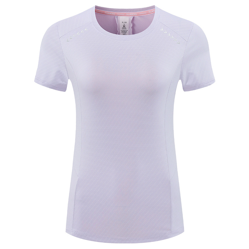 Europa y América nuevas camisetas deportivas transfronterizas mujeres yoga de verano ropa de fitness para mujeres running casual mangas cortas transpirables secado rápido