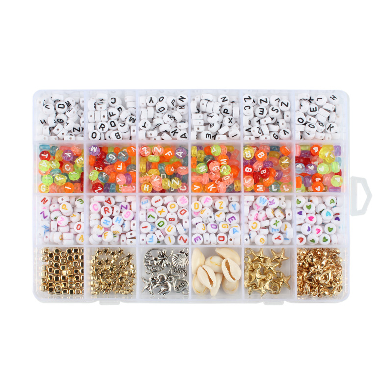 1 Set Quantity 1 Set Alloy Plastic Soft Clay Letter Starfish Shell DIY Jewelry Accessories Beads