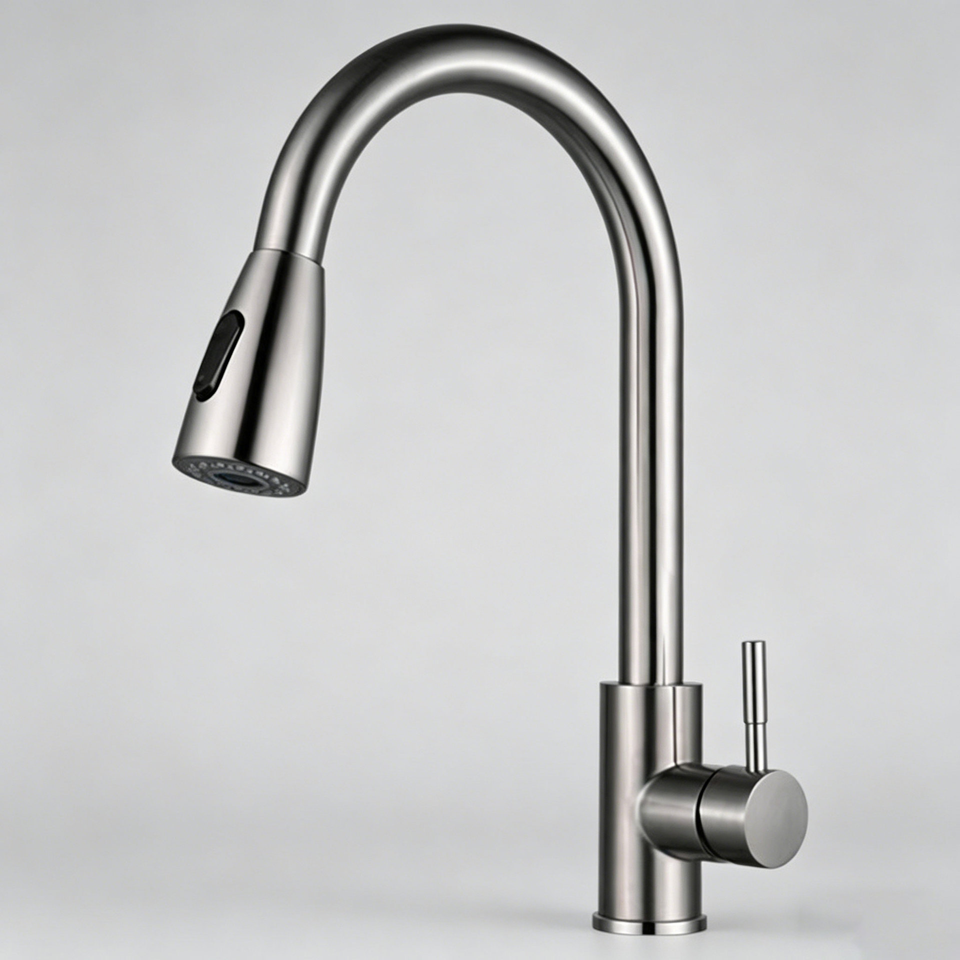 Grifo Extraíble de Cocina de Acero Inoxidable 304, Giratorio 360° para Agua Fría y Caliente