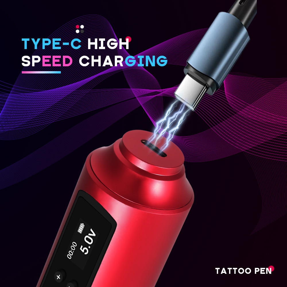 Clásico robert kong tatuaje pluma batería digital inalámbrica máquina de tatuaje fábrica de herramientas de tatuaje al por mayor
