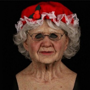 起爆クリスマス白ひげ老人マスククリスマスパーティーのコスプレ服装道具サンタクロース頭カバー|undefined