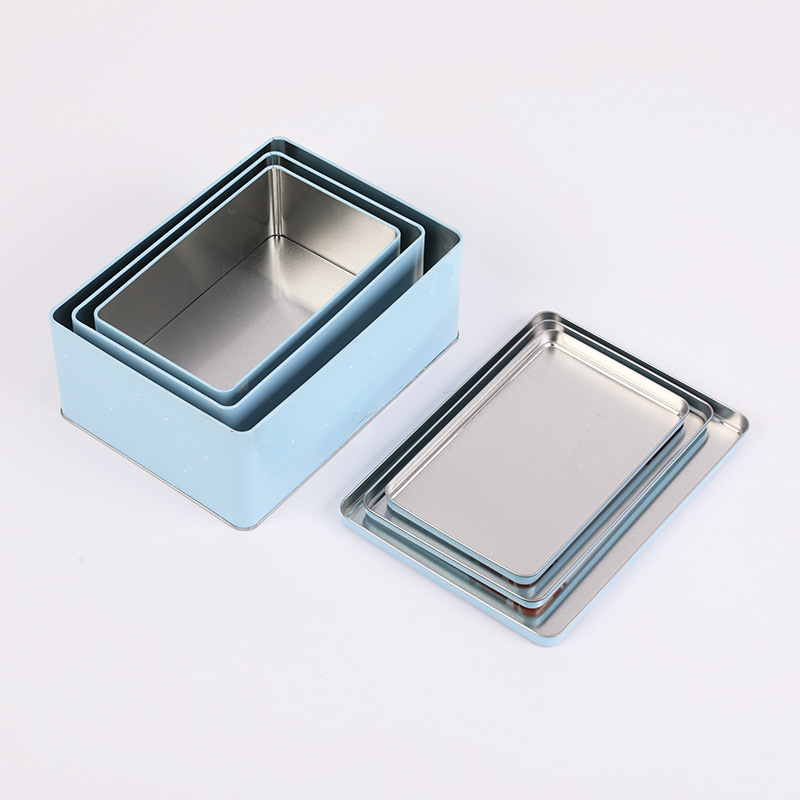 compact rectangular tin box