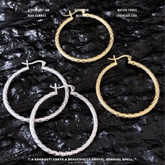 韓国版スターリングシルバー S925 シルバー菱形イヤリングレトロオールドシンプルインスタイル幾何学スタイルニッチ