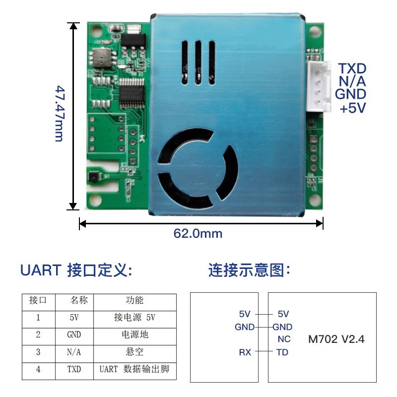 Мульти-параметрический датчик модуль PM2.5+TVOC+CO2+температура и влажность+формальдегид семь-в-одном RS485 передатчик