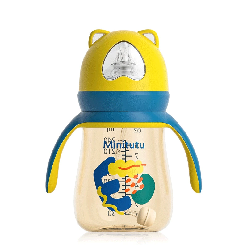 Кормящая бутылочка Minitutu с玻璃, с маленькими мишками, 6 месяцев, широкое горло, оптом