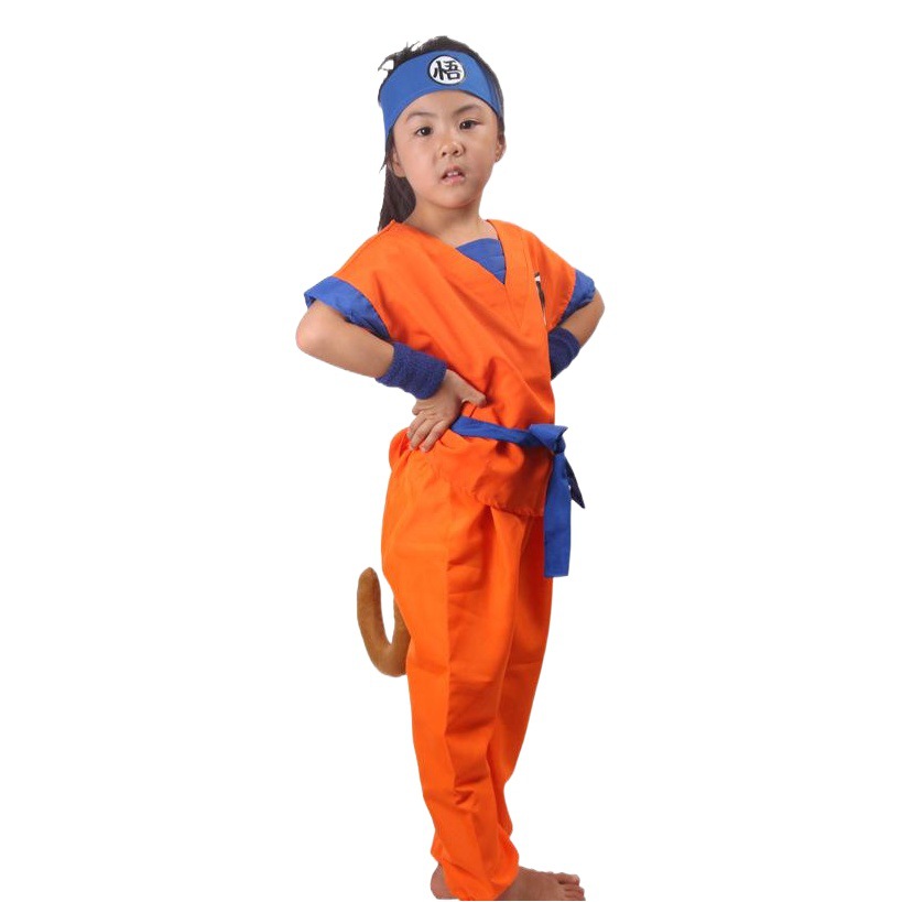 Disfraz de animación para el Día de los niños, disfraz de Goku Dragon Ball para niños, disfraz de actuación de personaje, traje para mujer