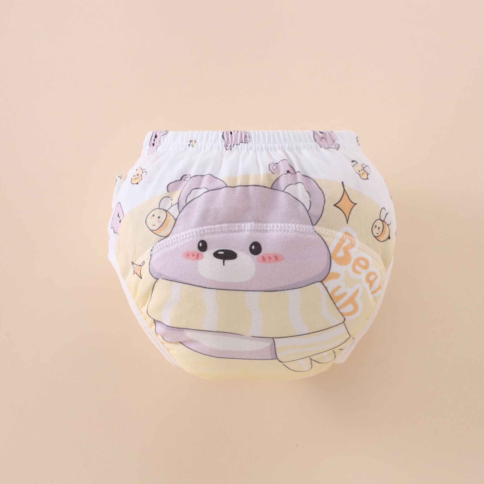Pantalones de entrenamiento transfronterizos para bebés, pantalones de aprendizaje de algodón puro para niños, pantalones de pañales transpirables con dibujos animados para bebés de verano, pantalones lavables a prueba de fugas