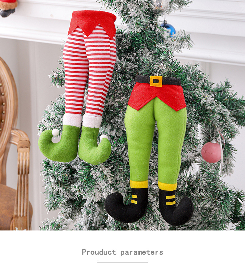 Christmas Ornaments Cute Elf Legs Window Decoration Pendant Wholesale Nihaojewelry display picture 1