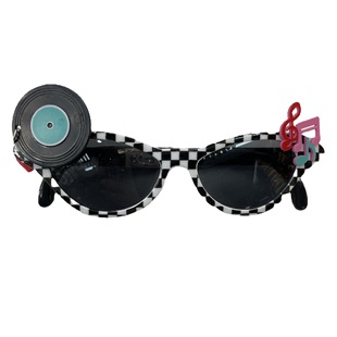 Factory direct for record player note modeling glasses music festival party funny glasses bar props