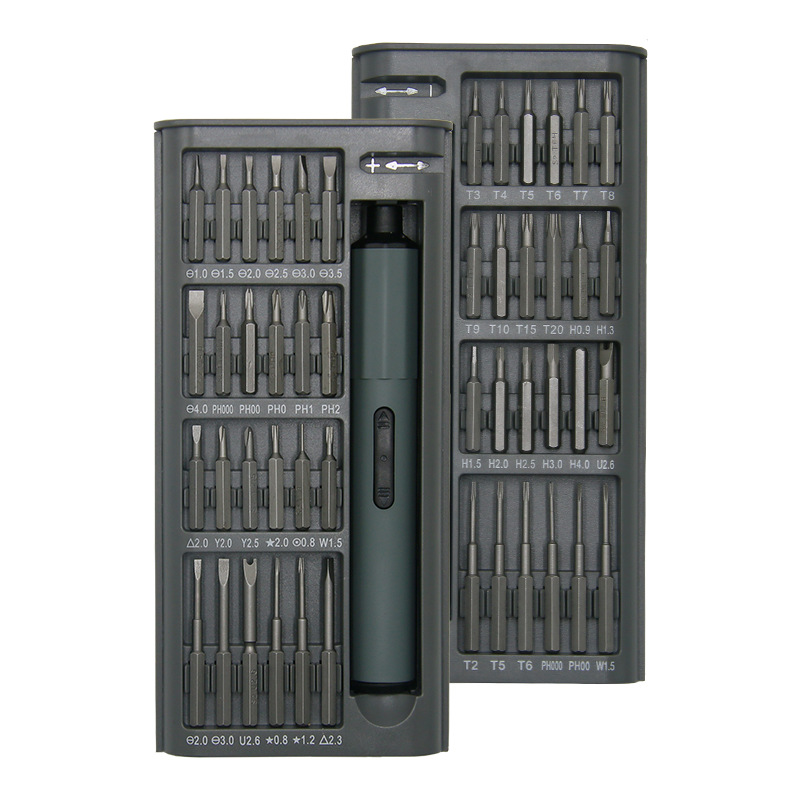 Juego destornillador eléctrico 50-en-1 recargable de larga duración de resistencia interfaz USB hogar portátil herramienta de reparación de teléfonos móviles