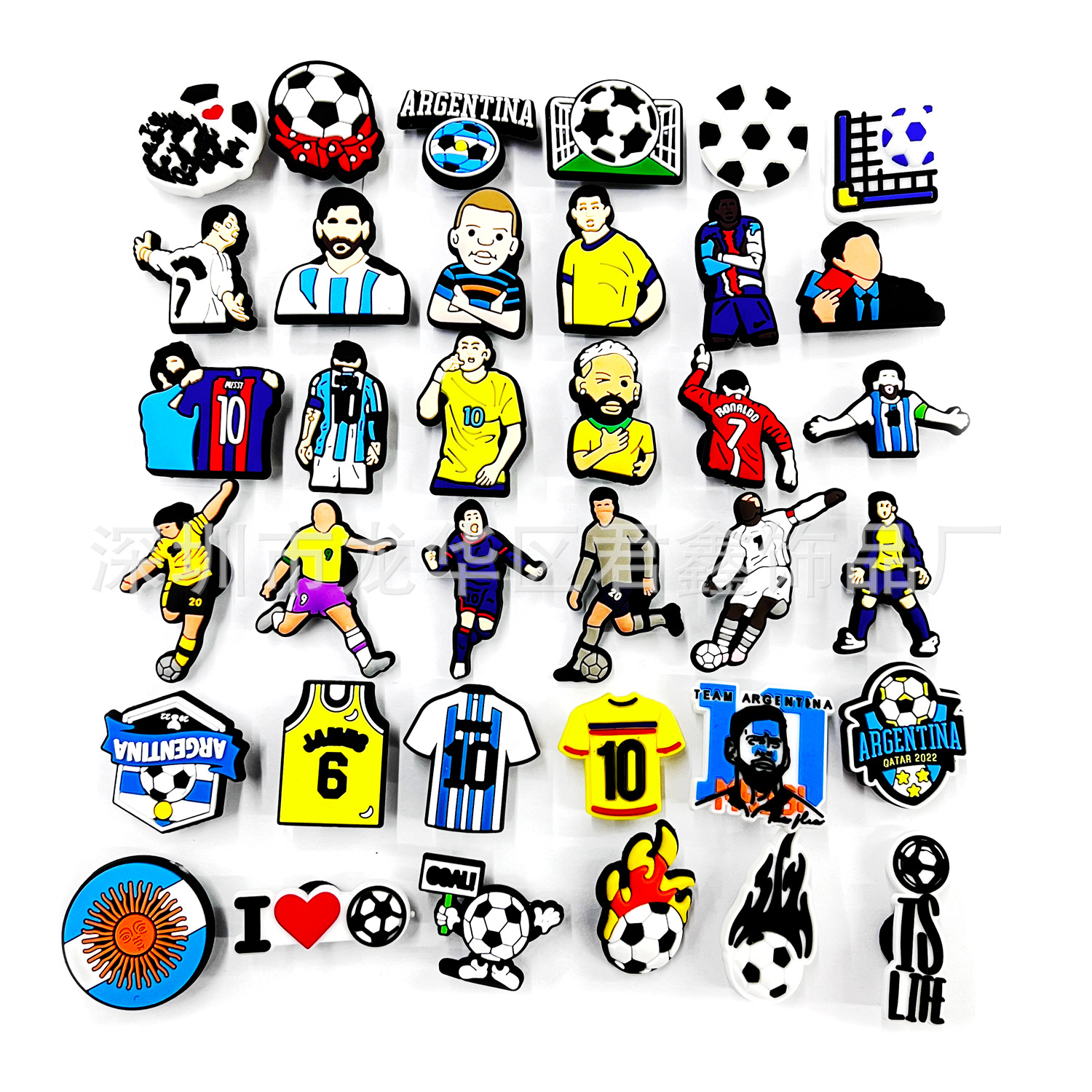 New FIFA World Cup Clogs - Shoelace Buckles & Accessories - DIY Accessories & Decorations - PVC Soft Rubber Shoelace Buckles