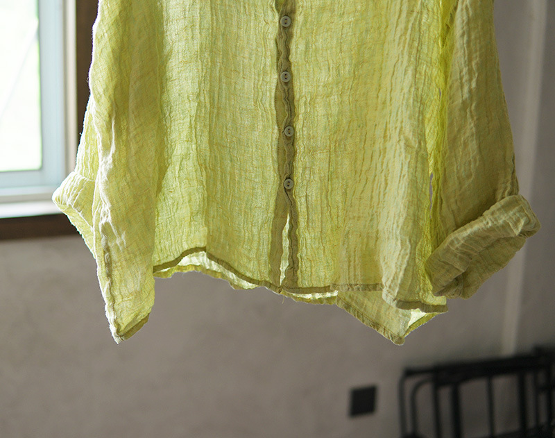 276 Color-woven Linen Breathable And Non-transparent Hand-embroidered Thread Sun-protective Shirt Jacket Women's Top_ecoleips.com