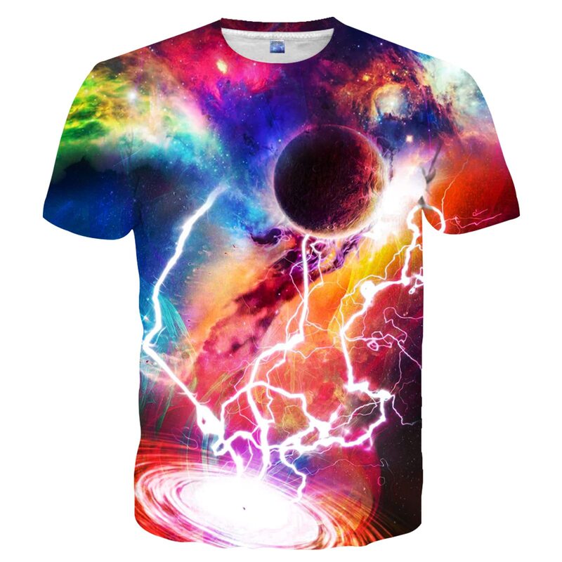 Unisex 3D Print Fun Design T-Shirt Color T-Shirt Summer Top Unisex