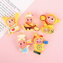 新款可爱星星人蛋糕厨师树脂配件发夹发饰配件冰箱贴手机壳配饰