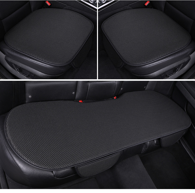 Cross-border drop shipping: Summer car seat cushion set, featuring breathable ice silk material, a three-piece set, non-slip design, and thickened padding for all-season use