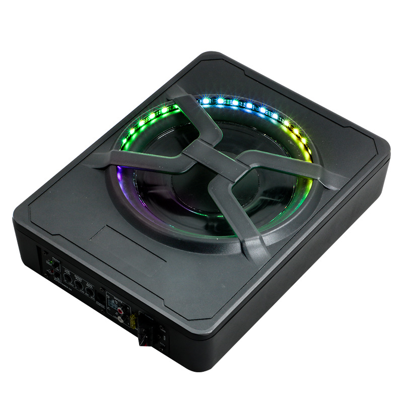 Car Subwoofer with Colorful Lights, High-Power Subwoofer, 10inch Active Car Modification Universal Audio System, Car Subwoofer