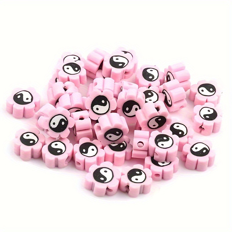 100 PCS/Package Soft Clay Tai Chi Flower DIY Jewelry Accessories Beads display picture 3
