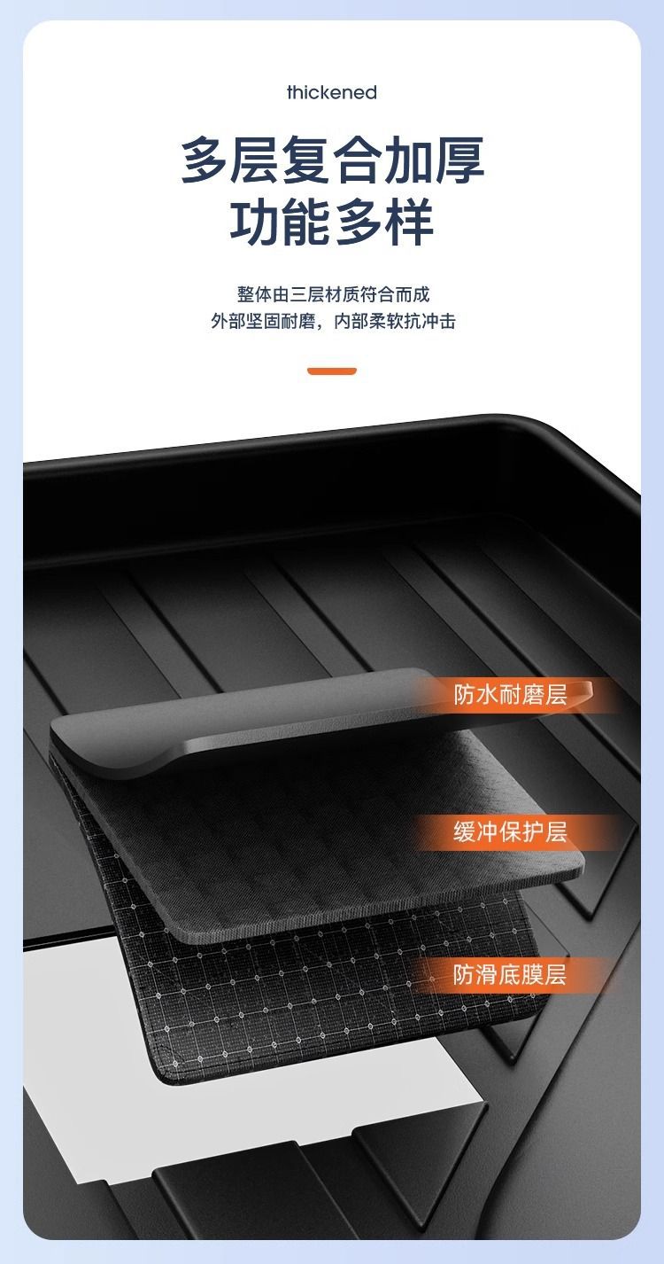 Suitable for Changan UNIZ Trunk Mat 25 TPE Encircled Hybrid Trunk Mat Automotive Interior