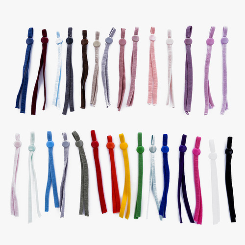 Manufacturer wholesale 5mm black and white color rope ear straps narrow elastic rope lentil adjustable rope