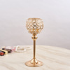 New hot -selling crystal candlestick honeycomb round -headed candlestick home decoration candlelight dinner hotel model room decoration