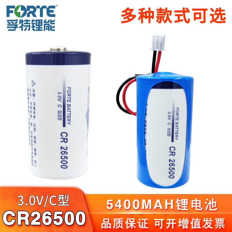 Forte孚特CR26500涡轮涡街流量计石油钻探仪器仪表物联网3V锂电池