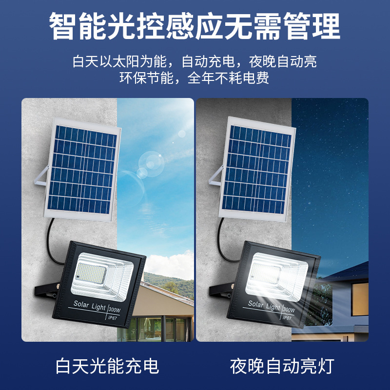 Hogar solar jardín lámpara al aire libre Luz de inundación nuevo hogar rural carretera iluminación LED impermeable Ventas Directas la fábrica