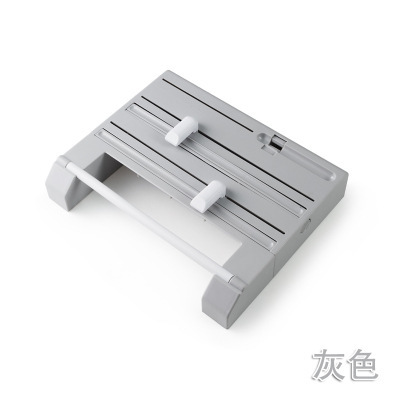 Multi-funcional de plástico cortador de papel montado en la pared de cocina titular de papel de estaño cuchillo deslizante caja dividida rack de almacenamiento
