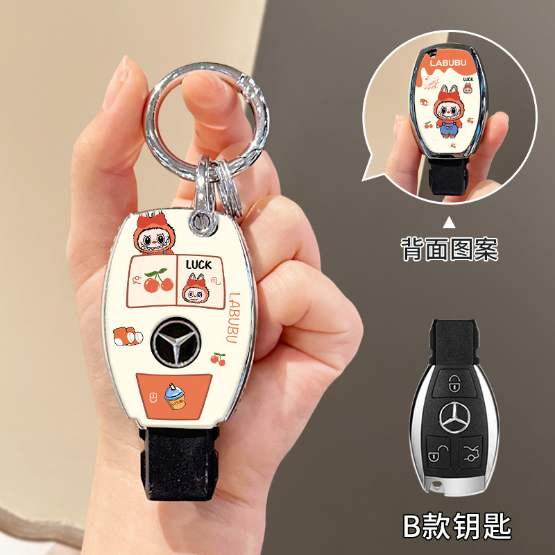 メルセデスベンツ E300L ラブキーカバー C260L/GLC300l/A200L/C200L/TPU 保護ケースに適しています。|undefined