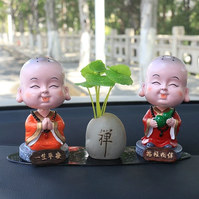 Car ornaments shake head small monk - life-peace-zen-bottle-fulu