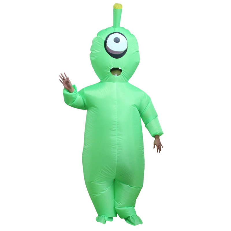 Venta caliente Traje inflable transfronterizo Dinosaurio de Halloween Alien Tyrannosaurus Rex Dress Up Ropa de actuación divertida Decoración de fiesta