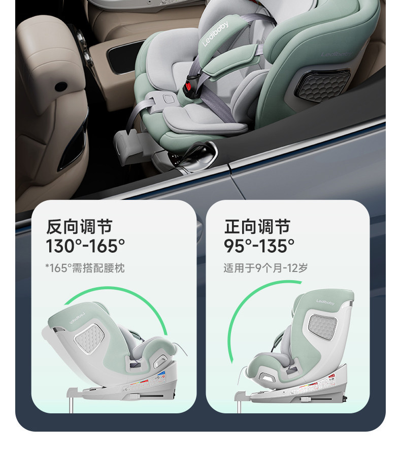 Leti Baby Child Safety Seat Space Capsule 2Pro Car Infant Car Seat 0-12 Years Old Intelligent Ventilation and Heating