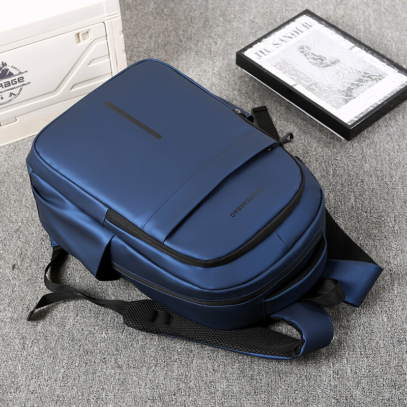 Waterproof Leather Travel Backpack For Men Multi Functional Bag_voghion.com