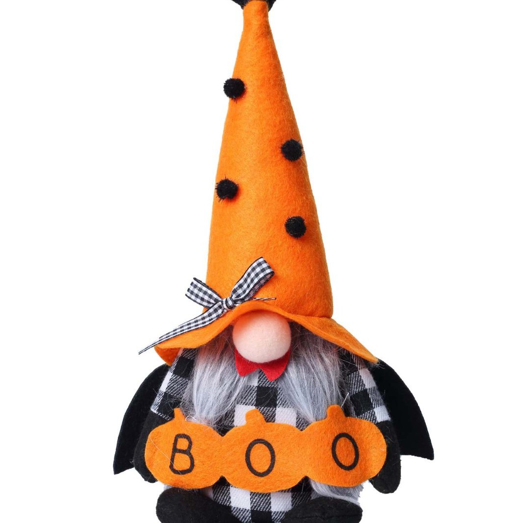 Nuevos productos transfronterizos Halloween murciélago calabaza cara muñeca sin rostro enano decoración decoración Rudolph goblin lote de muñeca