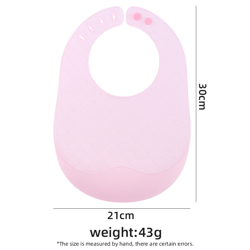 Nueva silicona bebé babero impermeable ultra-Delgado de silicona ajustable suave niños comiendo babero