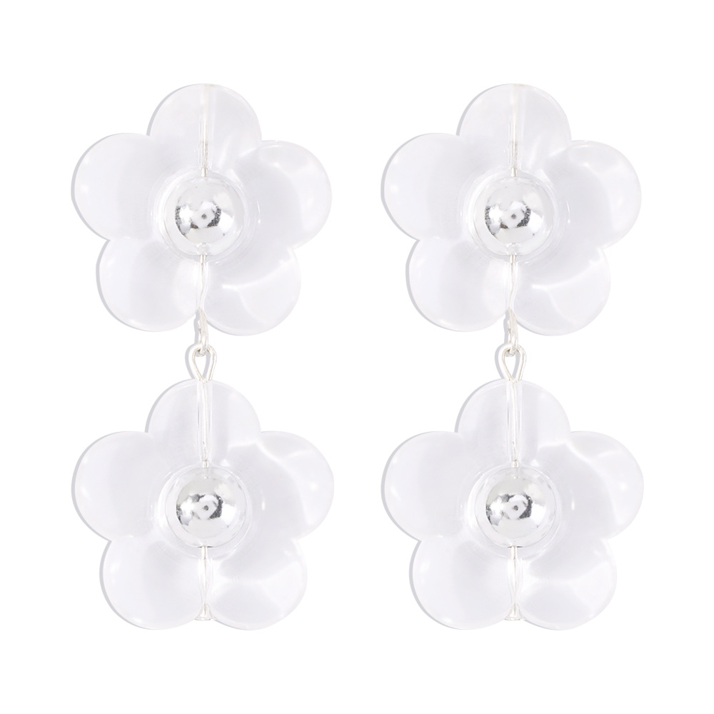 Nouvelles Boucles D&#39;oreilles Fleur Transparentes display picture 11