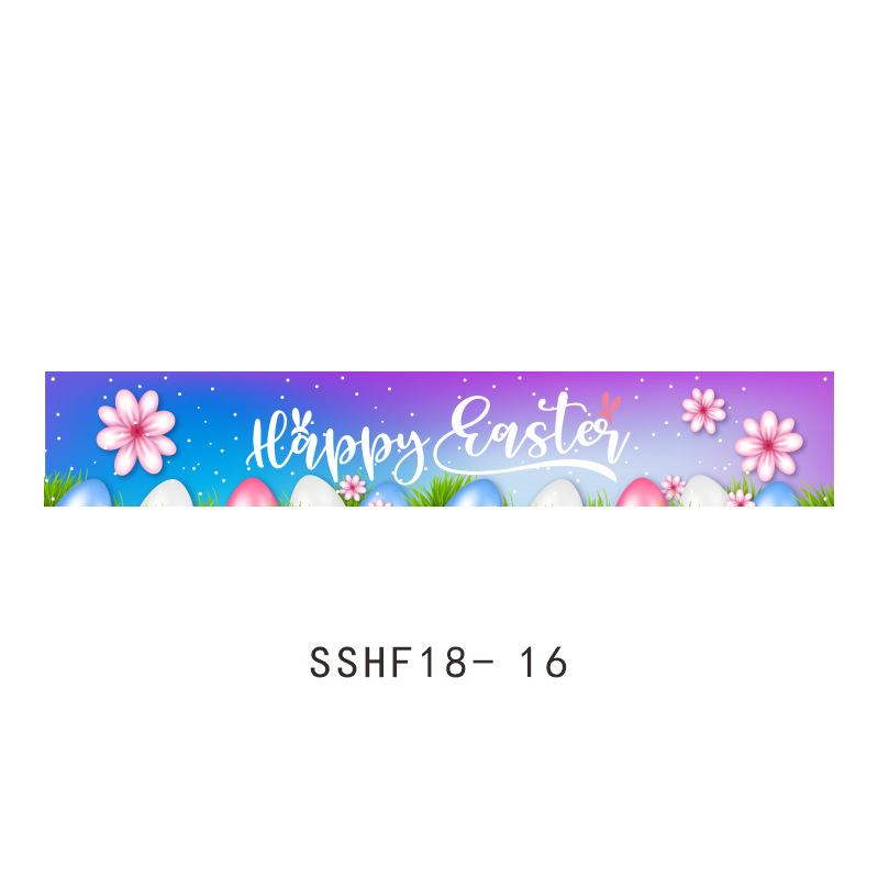 Banderas de Pascua transfronterizas, decoraciones de fiestas navideñas, banderas colgantes, huevos, conejitos, diseño de patio, banderas, pancartas personalizadas