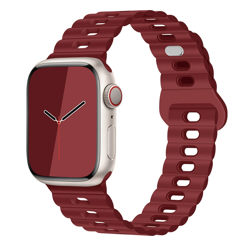 Apple, силиконовый браслет для часов, двухцветные дышащие спортивные часы