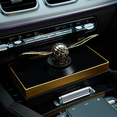 Interior Decoration Smart Ornament – Car Perfume Aromatherapy - 2-boxes-of-golden-snitch-car-aromatherapy-gift-box-gift-giving-is-face-saving-with-4-bottles-of-essential-oil