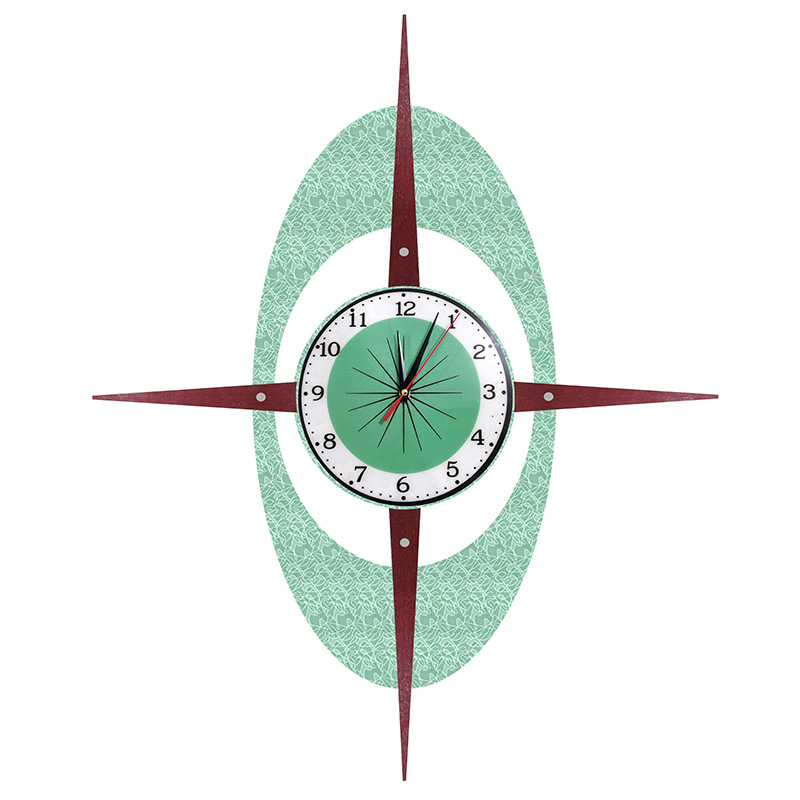 Transfronterizo popular reloj nórdico simple sala de estar Reloj de pared creativo decoración del hogar reloj Retro Luz Reloj de pared de lujo