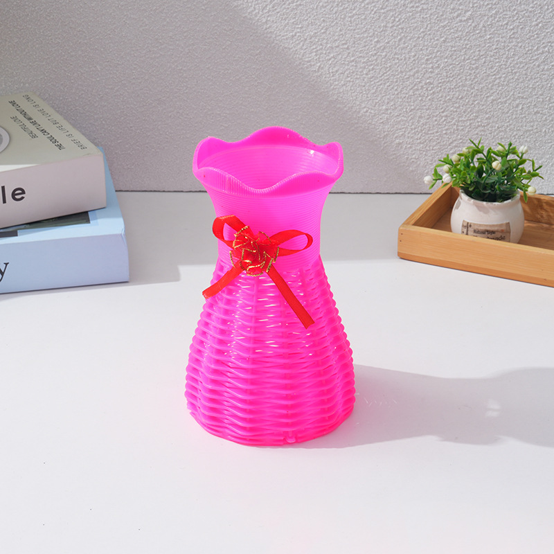 Jarrón de boca de ciruela - Rojo rosa