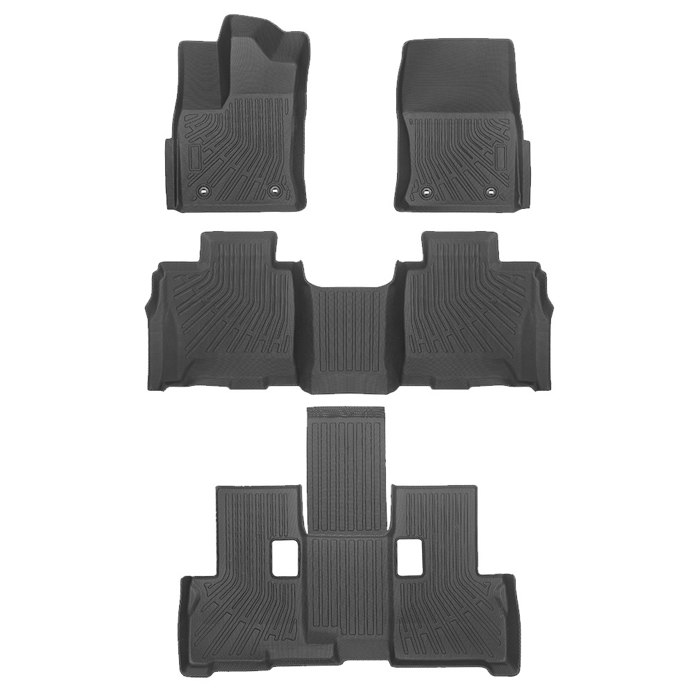 Aplicable a Toyota Sequoia 2023 - 2024 TPE Foot Pads 3D All Weather Material Backpack Pads