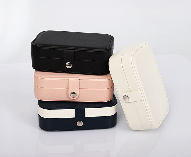 Fashion Solid Color Pu Leather Jewelry Boxes 1 Piece