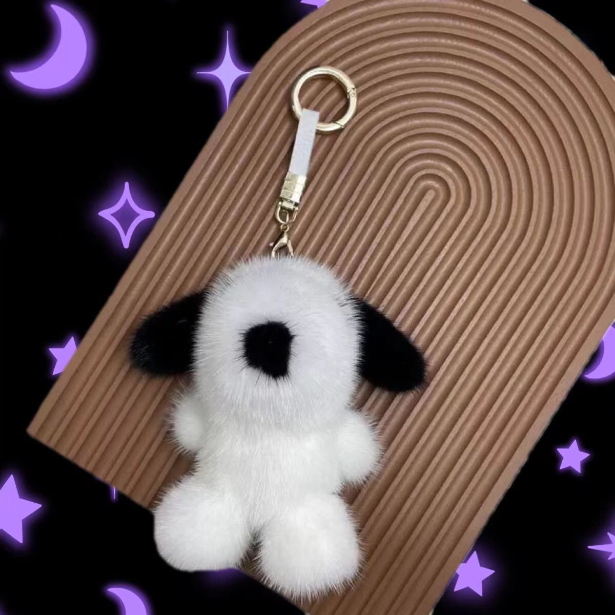 Inventario al por mayor transfronterizo lindo perro colgante bolsas colgantes adornos lindos peluche pieles muñecas colgantes llaveros